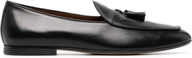 Tod's leather tassels loafers Black