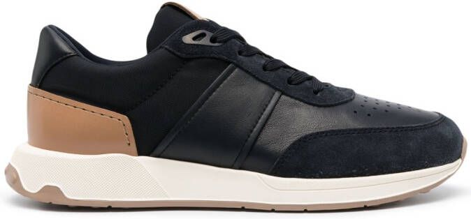 Tod's leather-trimmed low-top sneakers Blue