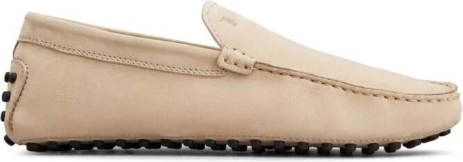 Tod's logo-debossed leather loafers Neutrals