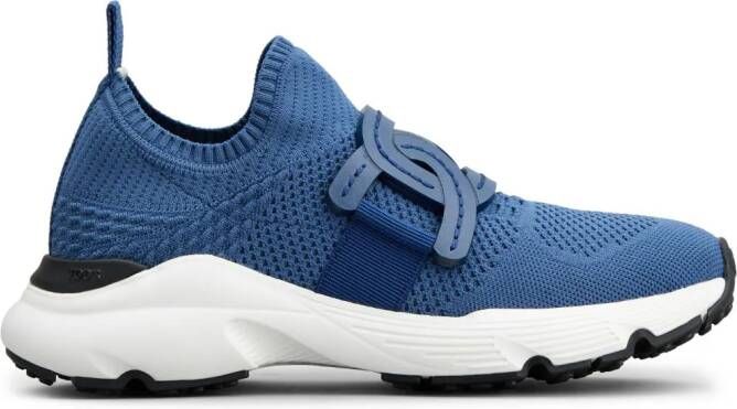 Tod's logo-patch low-top sneakers Blue