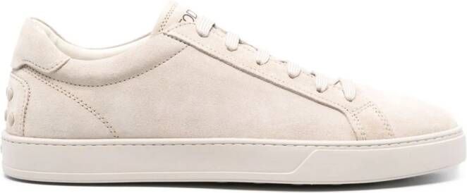 Tod's logo-print suede sneakers Neutrals