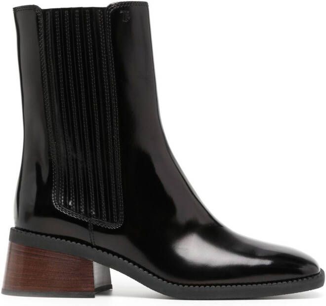 Tod's monogram Chelsea boots Black