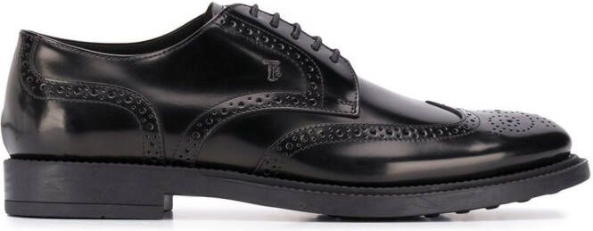 Tod's lace-up high-shine brogues Black