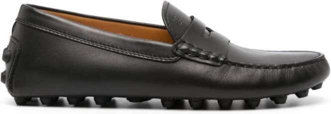 Tod's penny-slot leather loafers Black