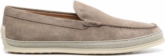 Tod's round-toe slip-on loafers Neutrals