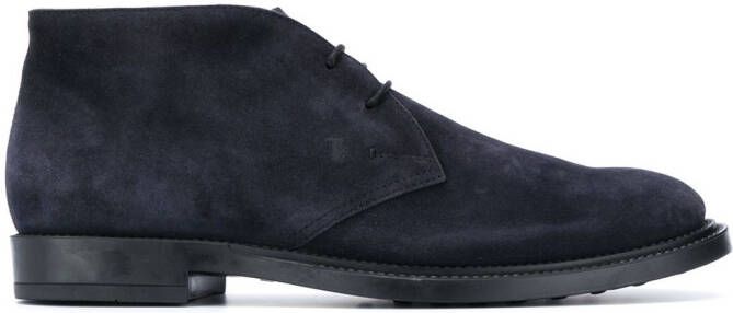 Tod's short ankle suede desert boots Blue
