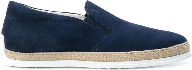 Tod's suede slip-on espadrilles Blue