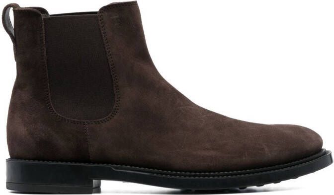 Tod's slip-on suede Chelsea boots Brown