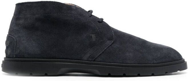 Tod's suede desert boots Blue