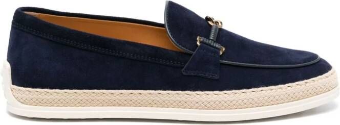 Tod's suede espadrille loafers Blue