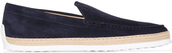 Tod's suede espadrille loafers Blue