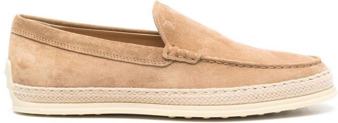 Tod's suede espadrille loafers Neutrals