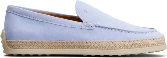 Tod's suede espadrille loafers Purple