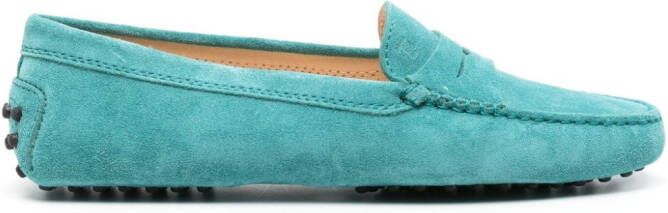 Tod's suede penny loafers Blue
