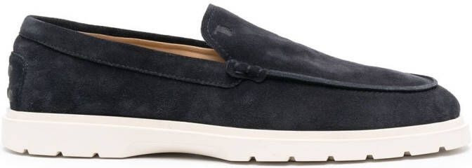 Tod's suede loafers Blue