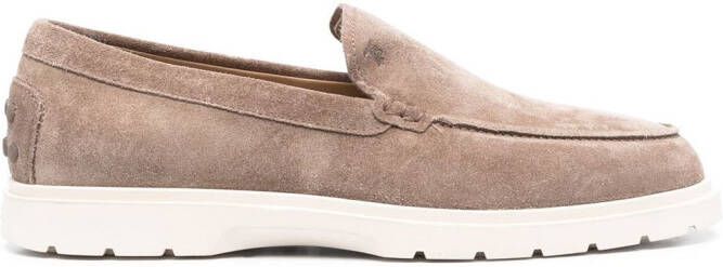 Tod's suede slip-on loafers Neutrals