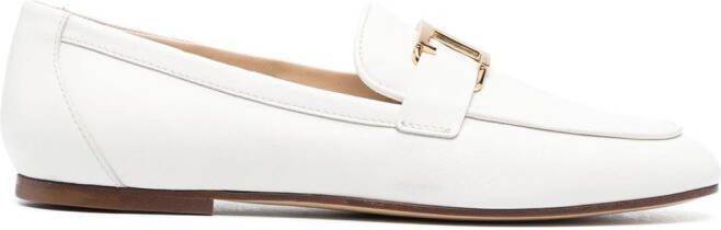 Tod's T-logo leather loafers White