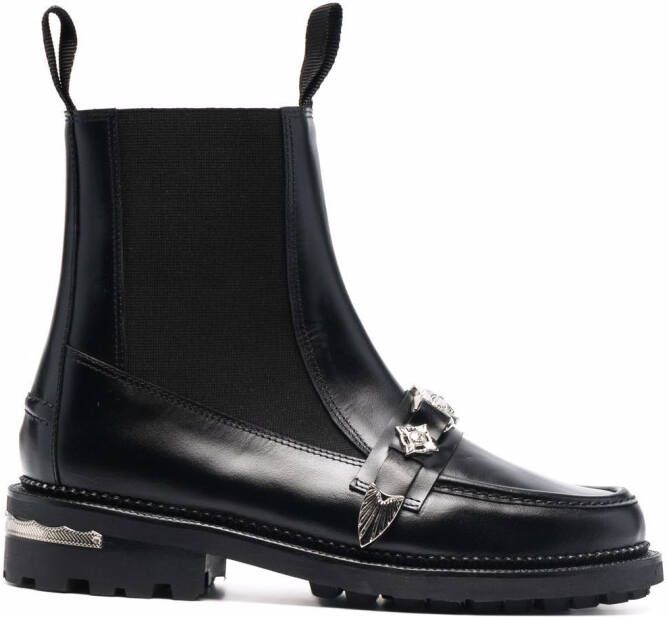 Toga Pulla embellished leather boots Black