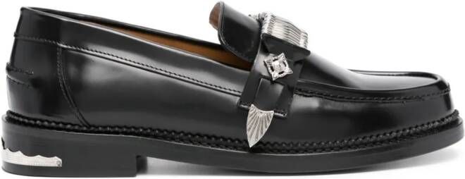 Toga Virilis buckle-detail leather loafers Black