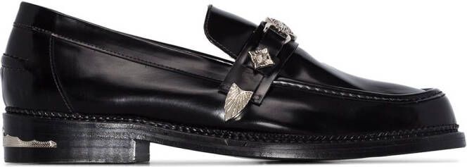Toga Virilis buckled strap loafers Black