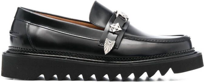 Toga Virilis chunky leather loafers Black