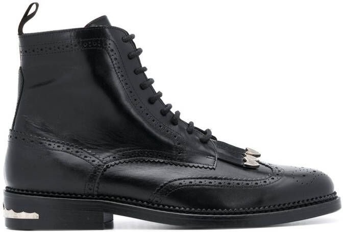 Toga Virilis fringed ankle boots Black