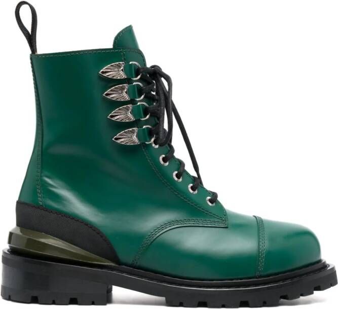 Toga Virilis leather ankle boots Green