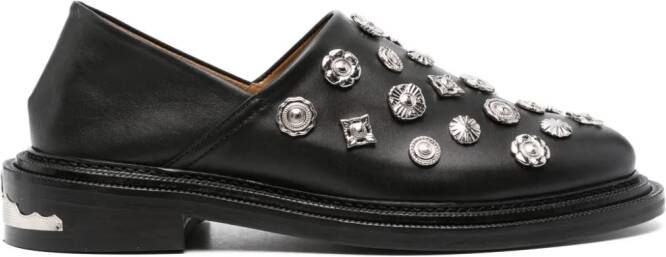 Toga Virilis stud-embellished leather loafers Black