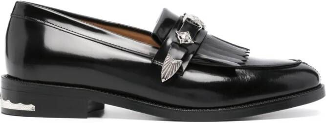 Toga Virilis stud-embellished leather loafers Black