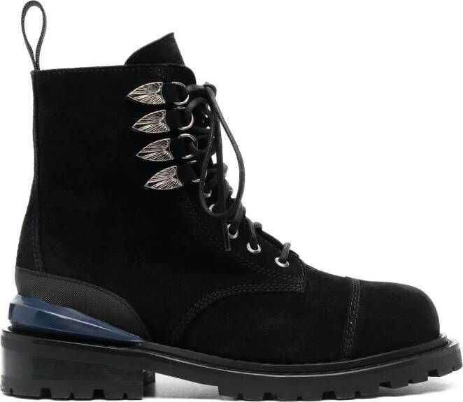 Toga Virilis suede lace-up boots Black