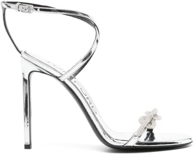 TOM FORD 105mm crystal-embellished sandals Silver