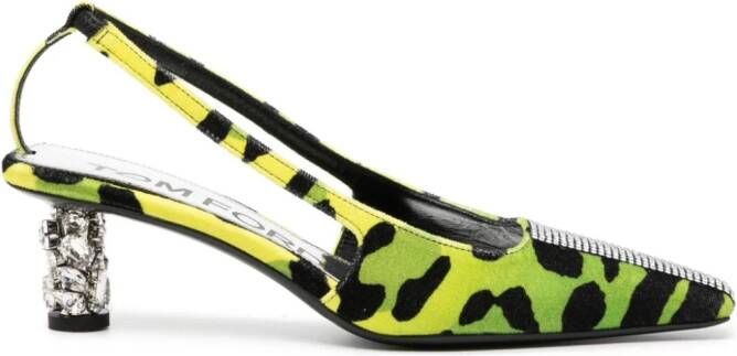 TOM FORD 50mm camouflage-pattern pumps Green