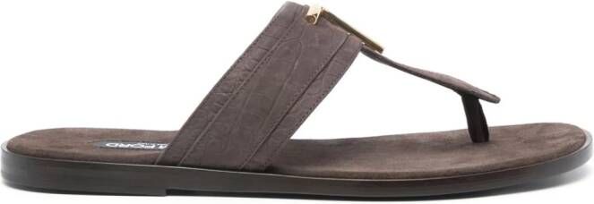 TOM FORD Brighton suede sandals Brown