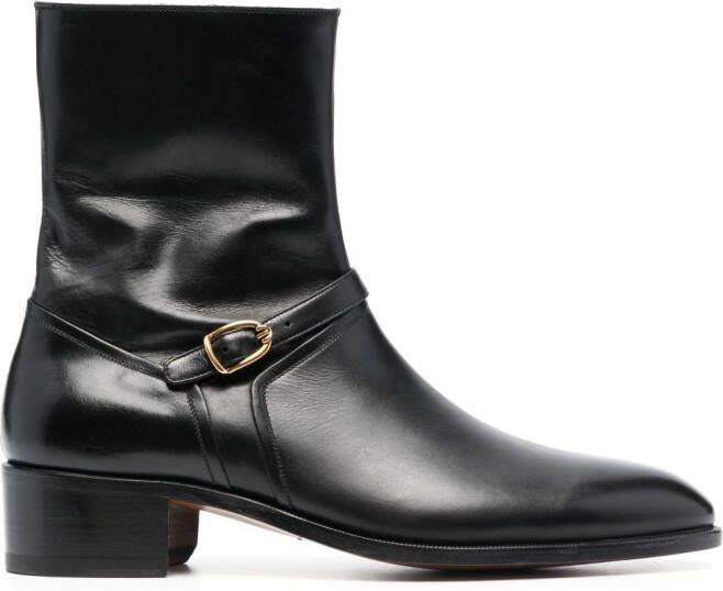 TOM FORD buckle-embellished ankle boots Black