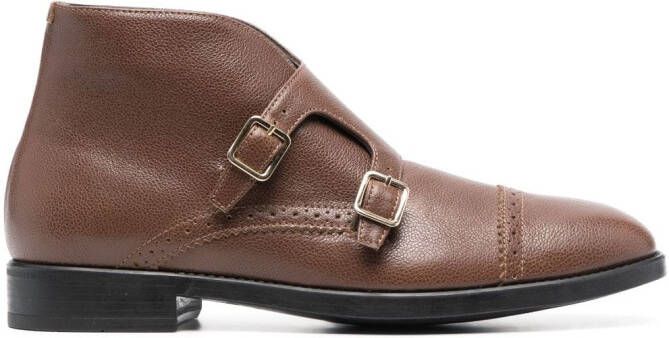 TOM FORD double-buckle monk shoes Brown