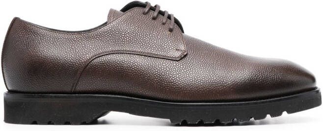 TOM FORD grained leather Derby shoes Brown