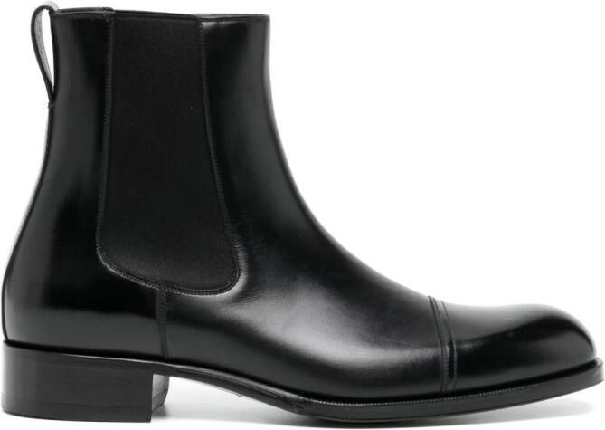 TOM FORD leather ankle boots Black