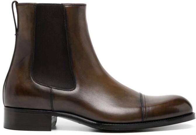 TOM FORD leather Chelsea boots Brown