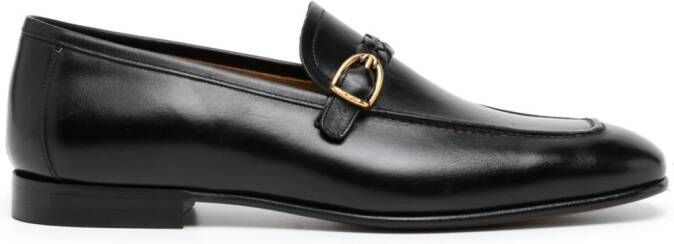 TOM FORD Martin woven-strap leather loafers Black