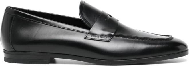 TOM FORD leather loafers Black