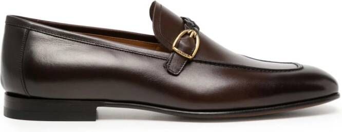 TOM FORD Martin woven-strap leather loafers Black