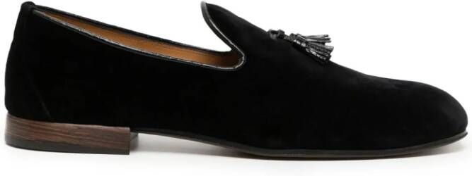 TOM FORD Nicolas tassel-detail velvet loafers Black