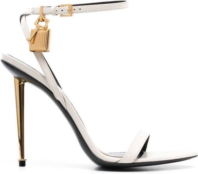 TOM FORD Padlock 120mm sandals White