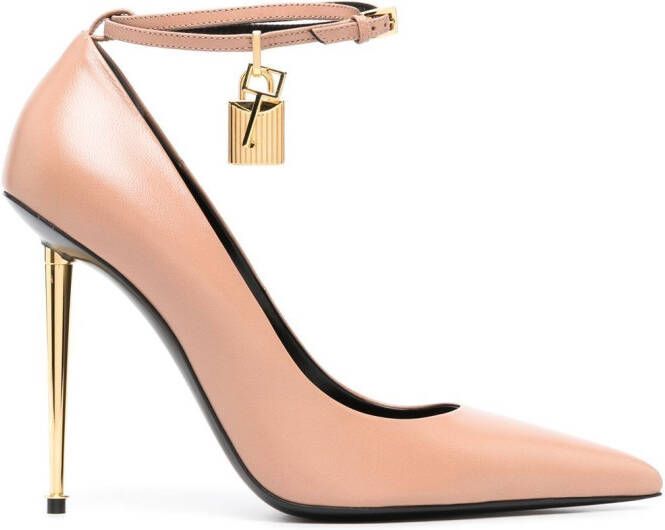 TOM FORD padlock-detail 110mm pumps Neutrals