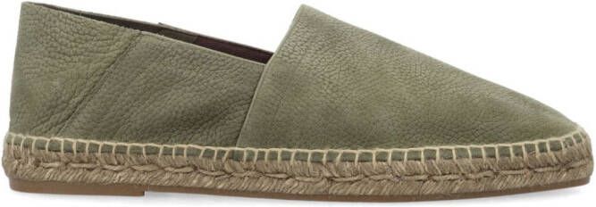 TOM FORD slip-on leather espadrilles Green
