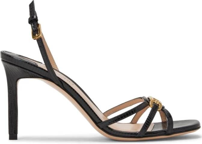 TOM FORD Whitney 85mm leather sandals Black