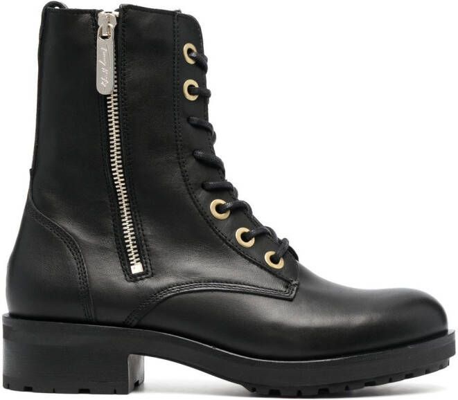 Tommy Hilfiger 40mm zip-up Biker boots Black