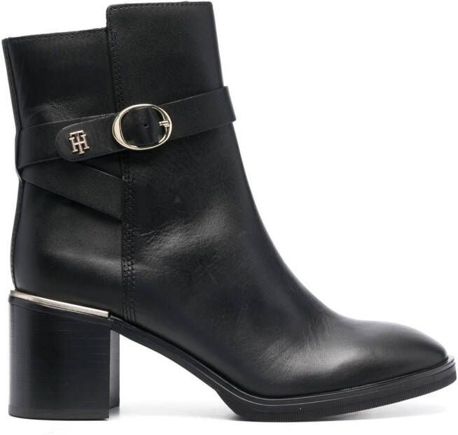 Tommy Hilfiger 70mm side buckle-detail ankle boots Black