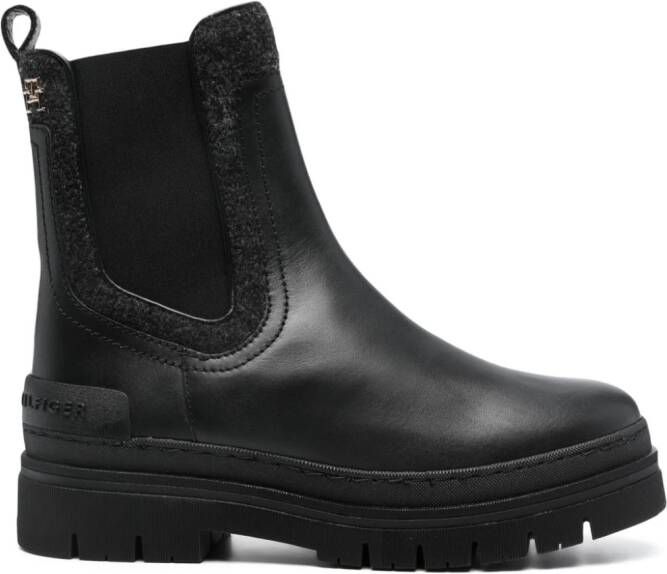 Tommy Hilfiger Chelsea felted boots Black