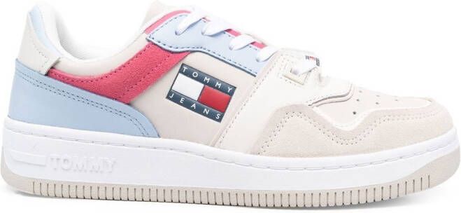 Tommy Jeans colour-block mid-top sneakers Neutrals
